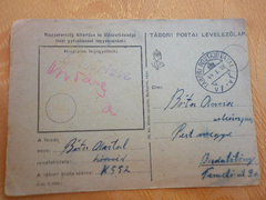 Tábori postai levelezőlap