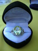 Nagy citrin köves ezüst gyűrű