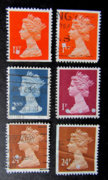 Angol "foltos"  Erzsébet királynő bélyegek