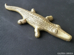 Tömör réz krokodil figura