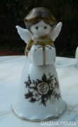 Cselédhívó figurális porcelán angyalka csengő