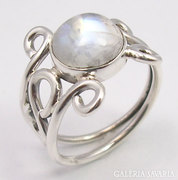 modern szivárvány holdkő drágakő gyűrű 925-ös ez