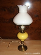Sárga porcelán testtű elektromos asztali lámpa