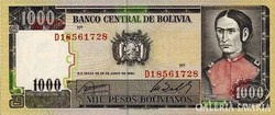 Bolivia 1000 Peso 1982  UNC