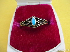 Antik,türkiz köves ezüst gyűrű