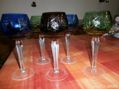 5 darab ólomkristály boros pohár