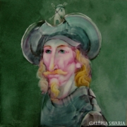 Szász stílusban megfestett portré