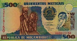Mozambik 500 Meticais 1991 Unc