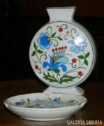 Polish lubiana centerpiece: ashtray + vase