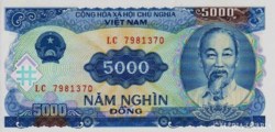 Vietnam 5000 Dong 1991 UNC