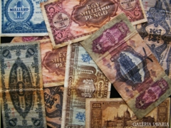 Magyarország  10db vegyes pengő bankjegy T:vegyes