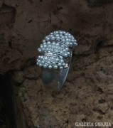 apró gyöngyös ezüst gyűrű