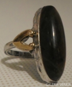 Különleges régi arany ezüst gyűrű valódi macskaszem k