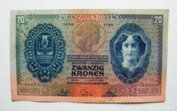 Szép 20 korona 1907