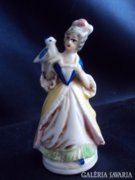 Ritka miniatűr Altwien Barokk hölgy