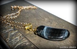 Valódi ónix medál+lánc-védelmező kő/amulett