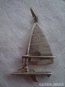 Régi ezüst különleges medál vitorlás hajó