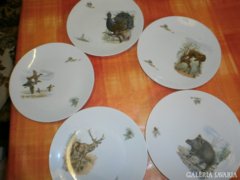 5 darab állat figurás lapos tányér