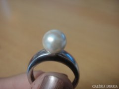 Ezüst gyöngy gyűrű