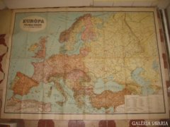 Európa politikai térkép-Dr Schmidt Tibold Antik!    