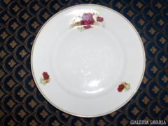 Rózsás porcelán lapos tányér - hibás