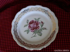 Porcelán rózsás tányér csehszlovák