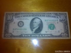 Régi Amerikai 10 dolláros B