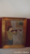 Képcsarnokos festmény Hegedülő Lány -Tamás Ervin