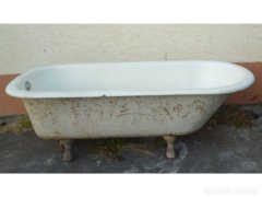 0335 Antik régi zománcozott fürdőkád