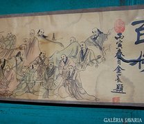 Kínai Ázsiai Tustekercs,selyemre+papír.400 x 30 cm