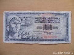JUGOSZLÁVIA 1000 DINÁR 1981