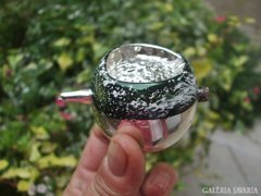 Zöld színű antik üveg félgömb fenyőfa dísz !