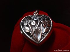 Különleges fényképtartós szív medál ezüst