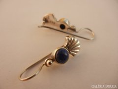 Lapis lazuli ezüst fülbevaló