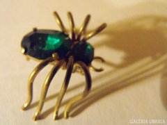 Antik fém kitűző - pók