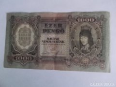 1000 pengős 1943-as bankjegy eladó