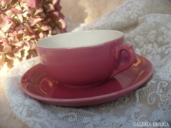 Zsolnay,régi zsolnay teáscsésze aljjal rózsaszín