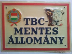 Zománc tábla:TBC-MENTES ÁLLOMÁNY