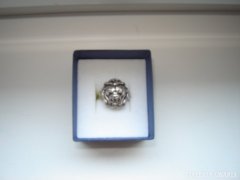 Oroszlán fejes ezüst gyűrű