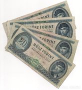 20 Forint 4 db 1969