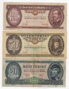 20 - 50 - 100 Forint 3 db ( 04 )
