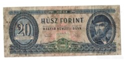 20 Forint 1957 Ritka , foltos (postával)