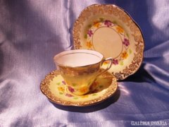 Angol porcelán 1 személyes  3db-os teás - kávés és reg