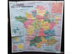 5197 Nagyméretű Francia két oldalas térkép 1,1 m2