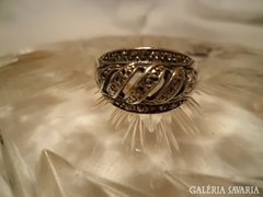 Antik markazit köves ezüst gyűrű 