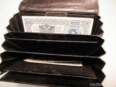 Ritkaság ! Hatalmas bőr pénztárca az 1902-1915 évekből