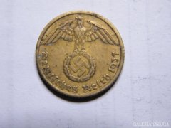 Ritka 10 reichspfennig 1937 G szép