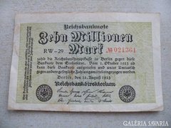 NÉMET BIRODALMI ZEHN MILLIONEN 10.000.000 MÁRKA 1923