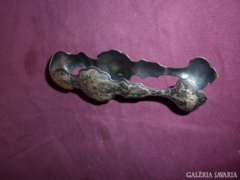 antik ezüstözött cukorfogó csipesz 