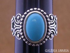 Avon Kék Türkiz Köves Ezüst Gyűrű és Fülbevaló Szet